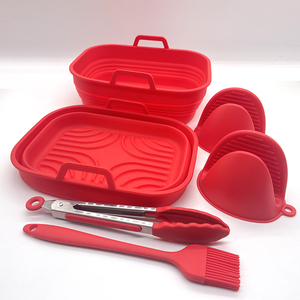 Forros De Fritadeira De Ar De Silicone Panela De Forno De Silicone Resistente Ao Calor Cesta De Fritadeira De Ar De Silicone Acessórios Reutilizáveis - Product Image 1