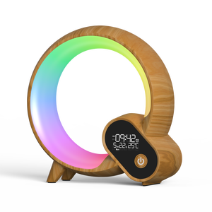 Bolong Q-Shape Wake Up Sunrise Reloj <span class=keywords><strong>despertador</strong></span> Lámpara de mesa Máquina de luz de sonido inteligente Luz de ambiente para habitación de niños - Product Image 2