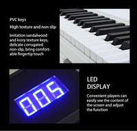 Factory 88-Key Portable Foldable Digital MIDI Keyboard Rechargeable Battery Lightweight Design Solid Wood Soundboard Piano