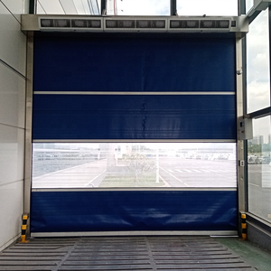 Puerta enrollable de alta velocidad industrial Precios PVC Plástico automático Persiana enrollable plegable rápida Puerta rápida - Product Image 3
