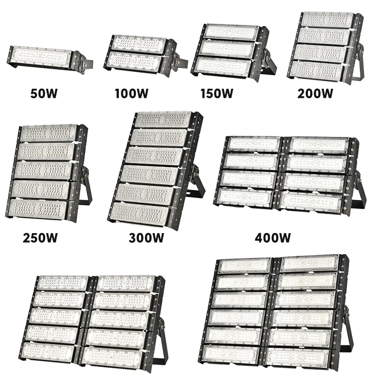 Ip65 tahan air luar ruangan tenis pengadilan aluminium pencahayaan stadion lampu sorot 300w 400w 500w 600w Led lampu sorot stadion