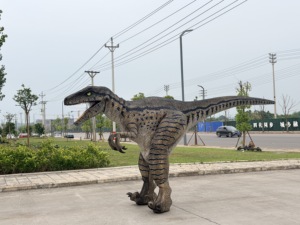 Costume de dinosaure robotique animatronique grandeur nature pour parc à thème extérieur, dinosaure <span class=keywords><strong>Raptor</strong></span> avec pattes cachées - Product Image 2