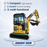 Mini-excavatrice sur chenilles d'occasion de haute qualité, fabriquée au Japon, Cat 302 303 304, pour usage agricole, mini-excavatrice compacte avec pince