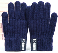 Gants tricotés pour enfants avec Hello Table Five Finger Mittens Warm Fleece-doublé pour le cyclisme