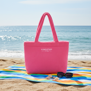 Bolsa de Playa Plegable, Ligera y Duradera, de Tela Tipo Toalla, con Cierre Magnético, Dos Asas, Diseño Casual y Elegante - Product Image 1