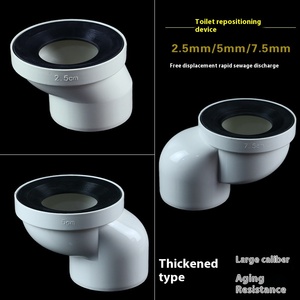 Sheng Yu A032 Desplazador de inodoro de PVC integrado Bias Junta de dirección de cambio directo 110mm Drenaje directo de Superficie cepillada - Product Image 2