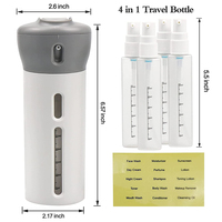 Distributeur de cosmétiques de voyage 4 en 1, ensemble de bouteilles, shampoing, Lotion et Gel, anti-fuite