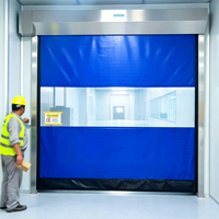 Porte rapide à enroulement automatique avec fermeture éclair anti-collision personnalisée, capteur haute fréquence, pour usine et atelier