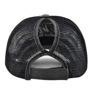Gorra Trucker con Abertura para Coleta, Algodón Lavado, Fabricada por BSCI, para Mujer, Estilo Vintage, Servicio OEM, Bajo MOQ - Product Image 2
