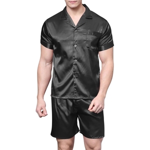 Satin Silk Pajamas <strong>Shorts</strong> for <strong>Men</strong> Rayon Silk Sleepwear Summer Male Pajama Set Soft Nightgown for <strong>Men</strong> <strong>Pyjamas</strong> - Product Image 4