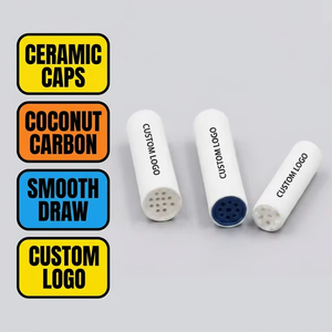 Embouts filtrants en céramique de 6 mm avec charbon de coco activé pour fumer, embouts filtrants poreux hautement efficaces pour fumer, vente en gros - Product Image 2