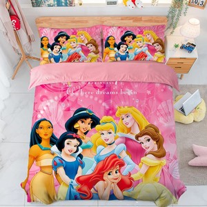 Parure de lit la plus vendue, motif dessin animé, style Kawaii Princesse, pour fille, comprenant drap, <span class=keywords><strong>couette</strong></span>, housse de <span class=keywords><strong>couette</strong></span> et taies d'oreiller - Product Image 4