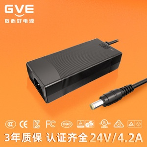 GVE <b>Power</b> <b>Adapter</b> 24V 6.3A DC Output For Robot Vacuum Cleaner <b>US</b> Plug ABS Material - Product Image 2