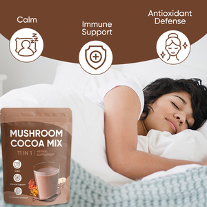 กาแฟเห็ดสำหรับนอนกับผง L-theanine ไก่งวงหางเห็ดผสมโกโก้ร้อน - Product Image 4