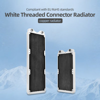 Radiateur en cuivre OCOCOO 360 mm, épaisseur 27 mm, G1/4, cœur entièrement en cuivre, haute densité, faible bruit, stable, longue durée de vie, pour refroidissement liquide de serveur
