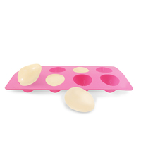 Ovale Eierform mit 8 Kavitäten Silikon form zum Dekorieren von handgemachten Schokoladen kuchen Jelly Soap-Essential Cake Tools