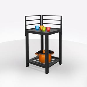 Élément d'angle pour cuisine extérieure 60x60 H.126 cm noir - Product Image 1