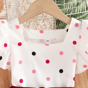 Детский костюм: топ в горошек + юбка, комплект из 2 предметов для девочек - Product Image 3