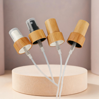 15Ml 20Ml Cosmetische Essentiële Olie Glazen Druppelflesjes met Drukdruppelaar Mini Serum Monsters Bamboe Spraypompdopjes Spraypomp