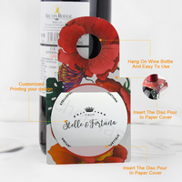 Jolie bouteille d'alcool verseurs distributeur de papier d'aluminium verseur de vin disque d'arrêt goutte à goutte accessoires de barre réutilisables écologiques