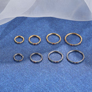 Renkli CZ açacağı menteşeli titanyum Septum burun halkası Piercing ile ASTM F136 titanyum vücut Piercing <span class=keywords><strong>Hoop</strong></span> kadınlar için - Product Image 2
