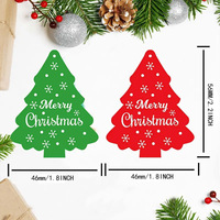 Pegatinas decorativas navideñas, pegatinas para sellar árboles de Navidad, pegatinas para tarjetas de felicitación de Feliz Navidad (6 pegatinas por juego)