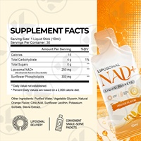 Approvisionnement en gros OEM/ODM : Sachets individuels de NAD+ liposomal liquide pour la santé cellulaire, produit de beauté et supplément cutané