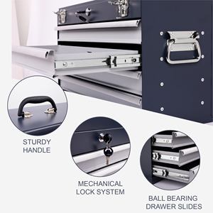 Manufacturer Direct 21" Portable <b>Heavy</b>-<b>Duty</b> Industrial Metal <b>Tool</b> <b>Box</b> 4-Drawer Locking <b>Tool</b> Chest EVA Liners for Workshop Repair - Product Image 5