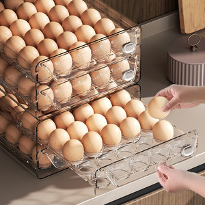 Boîte de rangement pour œufs Xingnuo, double couche, tiroir transparent en PP, pour la cuisine et le réfrigérateur - Product Image 3