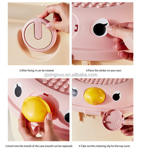 Nhanh Chóng Vận Chuyển Dễ Thương Phim Hoạt Hình Vịt Thiết Kế Nhựa Lưu Trữ <span class=keywords><strong>Box</strong></span> Với Nắp Đồ Chơi Lưu Trữ Hộp Nhỏ Trẻ Em Lưu Trữ Hộp - Product Image 4