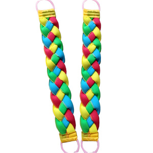 Tira de frotar de baño de cuatro hebras trenzadas de doble cara para espalda, tipo toalla - Product Image 2