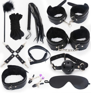 レザーバインディングセクシーセブンピース<span class=keywords><strong>BDSM</strong></span>大人のおもちゃセットには、ゲイのおもちゃのカップルのための手錠とブレストクリップボンデージギアが含まれています - Product Image 1