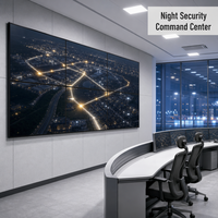 Mur vidéo LCD 65 pouces à cadre ultra-fin de 0,88 mm, écran à raccordement sans soudure pour centre de commande de surveillance de sécurité