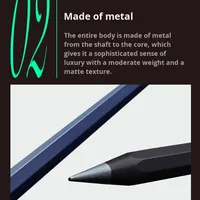 Crayon métallique octogonal Technologie noire Multicolore Éternel Durable Sans affûtage Alliage Stylo d'écriture sans fin pour étudiants