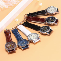 Jam Tangan Kulit Hitam Pria Model Analog Quartz Laris Manis, Jam Tangan Quartz Pria, Jam Tangan Kulit Murah