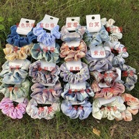 Vente en gros d'usine : Chouchous pour cheveux pour femmes, faits main, à carreaux, naturels, grande taille, élastiques, style coréen, avec bord festonné, marque personnalisée