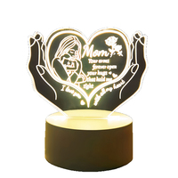 Lampe de table LED drôle acrylique sans fil lampe de table lampes de table spéléologie lampe de bureau 3D veilleuse kit de table décor de chambre