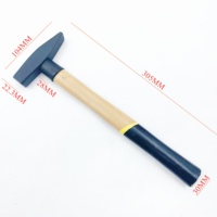 Marteau de machiniste professionnel 300g de type allemand, acier forgé, poignée profilée en bois de hêtre, qualité industrielle, personnalisable OEM