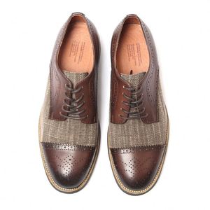 Chaussures habillées classiques élégantes à lacets en cuir de vachette véritable, fabriquées à la main, de haute qualité, de luxe, pour affaires, à bout carré, par un designer original - Product Image 5