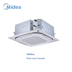 Midea marque commerciale plusieurs étapes balançoire verticale 8kw 27.3kbtu Cassette à quatre voies r410a climatiseur central pour aéroports