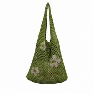 Sac fourre-tout en maille ajourée pour femme, sac à bandoulière tricoté au crochet tendance - Product Image 2