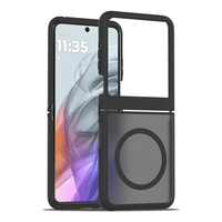 Porte-anneau magnétique Protection par sublimation étui de téléphone portable transparent pour Motorola Razr + 60 2024 Ultra Hard Clear Cover