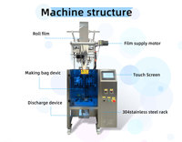Machine d'emballage compacte verticale à trois soudures latérales pour riz, graines et granulés, avec petit système de pesage