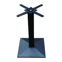 Piétement de table carré en fonte de sable lourd 450*450mm avec pied de nivellement réglable, monopied, pour table commerciale