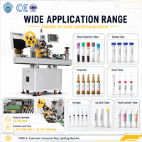 Etiquetadora Automática Horizontal Envolvente SKILT PWM-A con Caja de Engranajes PLC para Productos Cilíndricos Pequeños (Empaque de Metal/Madera)