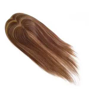 Longfor - Peruca 100% virgem remy para mulheres, base mono de seda com balayage, cor marrom europeia, peruca de cabelo humano