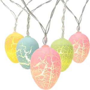 Feiertags beleuchtung Ostern 20LED Osterei Multi color Crack Ball Festival Party Home Decoration batterie betriebenes Fairy String Light