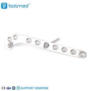 2.7mm pelat kompresi dokter hewan SS <span class=keywords><strong>Distal</strong></span> <span class=keywords><strong>Femoral</strong></span>, sistem implan hewan ortopedi plat tulang hewan 10 lubang kiri - Product Image 2