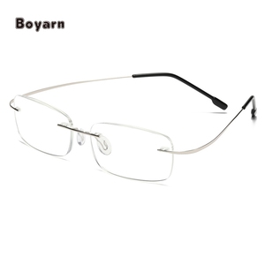 Boyarn, buena calidad, monturas sin montura, aleación <span class=keywords><strong>de</strong></span> titanio, presbicia, bloqueo <span class=keywords><strong>de</strong></span> luz azul, <span class=keywords><strong>gafas</strong></span> <span class=keywords><strong>de</strong></span> lectura para hombres - Product Image 2