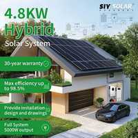 Système solaire hybride monophasé 120V 240V 12KW 12000W, kit de solution personnalisée directe usine pour stockage d'énergie, norme américaine